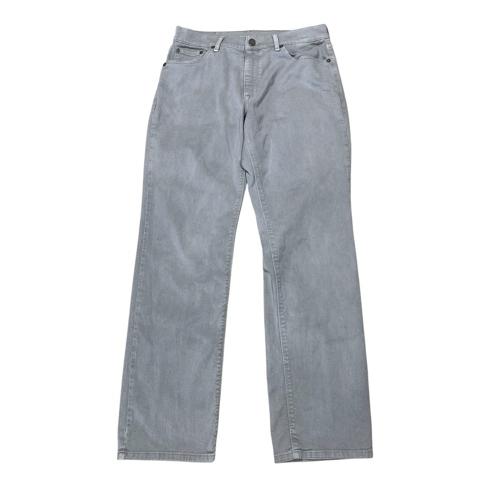 Mott & Bow Straight Mercer Jeans Mens 31x32, Fits 32x32 Light Gray Stretch Denim